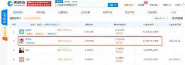  李佳琦付鹏合开公司 李佳琦持股比例约38%